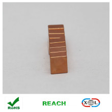 N52 copper coating block magnet for jewelry